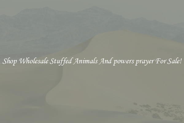 Shop Wholesale Stuffed Animals And powers prayer For Sale!