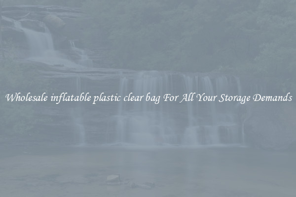 Wholesale inflatable plastic clear bag For All Your Storage Demands