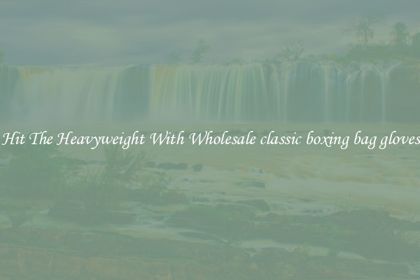 Hit The Heavyweight With Wholesale classic boxing bag gloves
