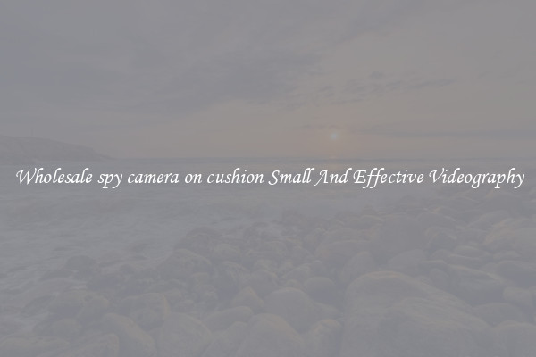 Wholesale spy camera on cushion Small And Effective Videography