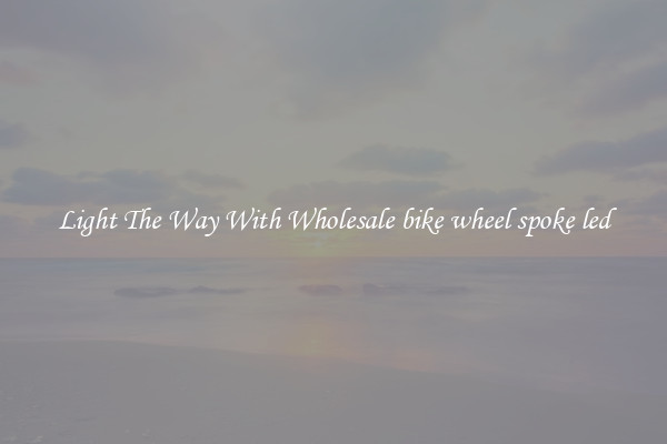 Light The Way With Wholesale bike wheel spoke led
