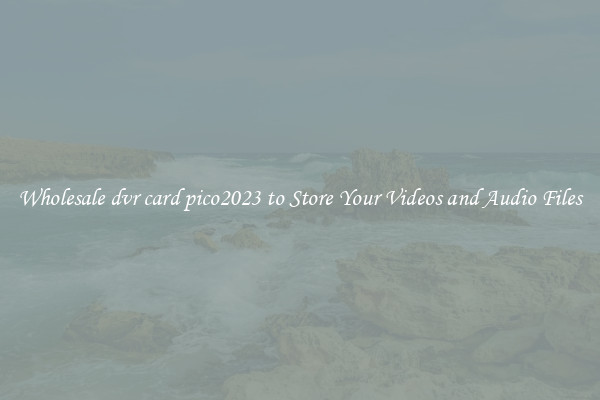 Wholesale dvr card pico2023 to Store Your Videos and Audio Files