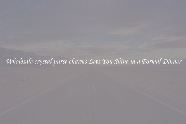 Wholesale crystal purse charms Lets You Shine in a Formal Dinner
