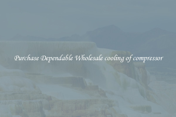 Purchase Dependable Wholesale cooling of compressor