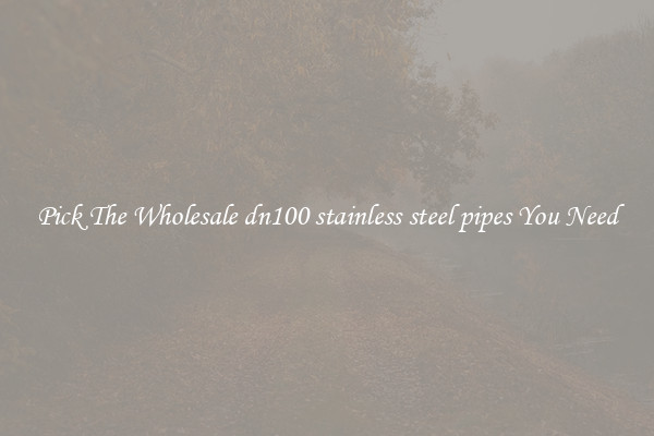 Pick The Wholesale dn100 stainless steel pipes You Need