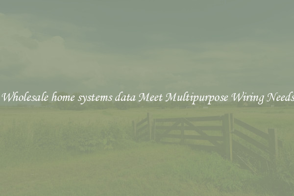 Wholesale home systems data Meet Multipurpose Wiring Needs