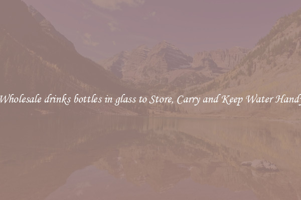 Wholesale drinks bottles in glass to Store, Carry and Keep Water Handy