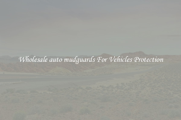 Wholesale auto mudguards For Vehicles Protection