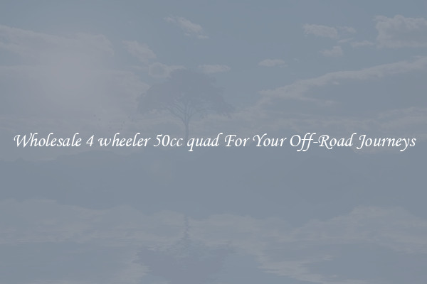 Wholesale 4 wheeler 50cc quad For Your Off-Road Journeys