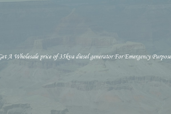 Get A Wholesale price of 35kva diesel generator For Emergency Purposes
